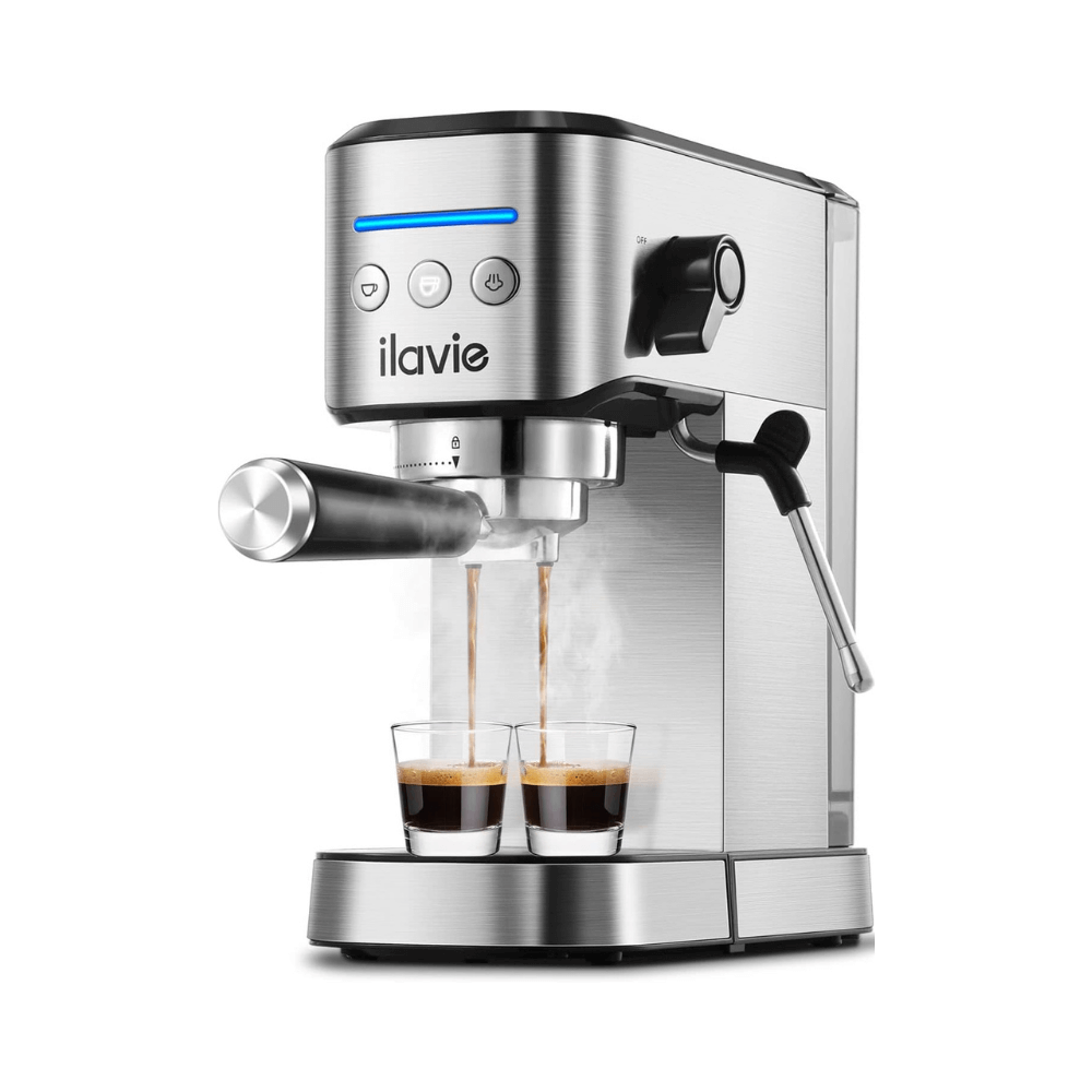 Coffee machine top with steamer
