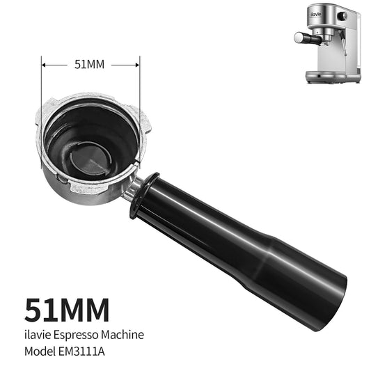51MM Portafilter Handle without filter for ilavie Espresso Machine EM3111A,K1PRO
