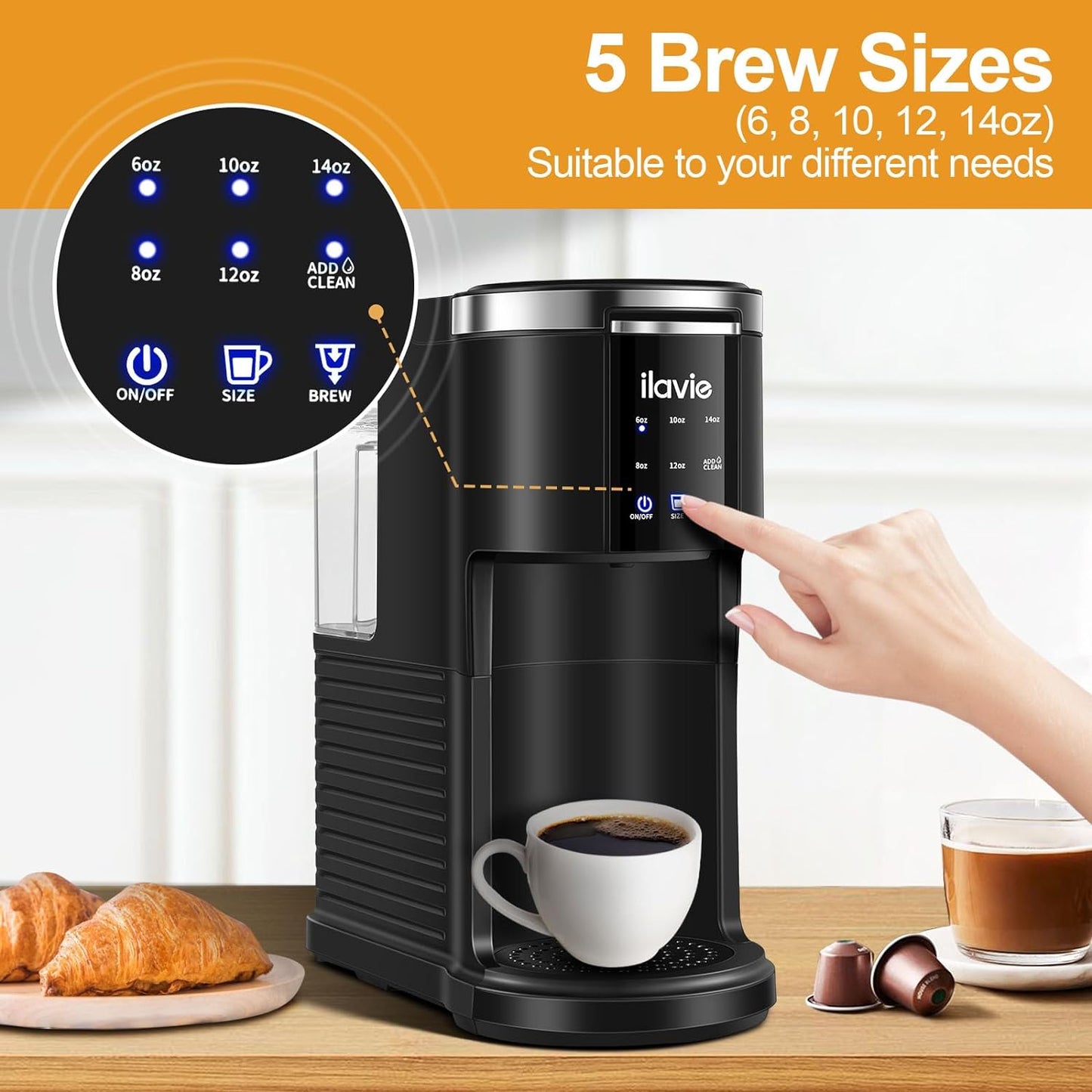 ILAVIE Single Serve Coffee Maker For K Cup Ground Coffee K7 ilavie-single-serve-coffee-maker-for-k-cup-ground-coffee-k7