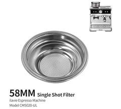 58mm Filter Basket for ILAVIE Espresso Machine with Grinder CM5020-UL, K6