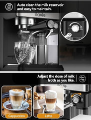 ILAVIE K8 Espresso Machine Cappuccino Latte Coffee Espresso Maker