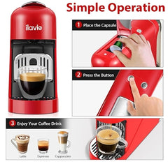 ILAVIE K9 Coffee Espresso Maker for Nespresso Original Capsules