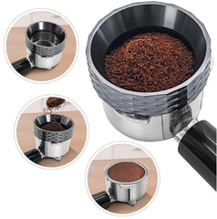 51mm Espresso Dosing Funnel, Stainless Steel Coffee Dosing Ring Compatible with 51mm Portafilter, Coffee Powder Doser with Magnet